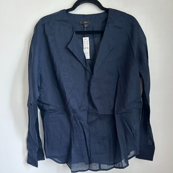 J. Crew Tops - J. Crew Navy Blue Shirt Size M NEW